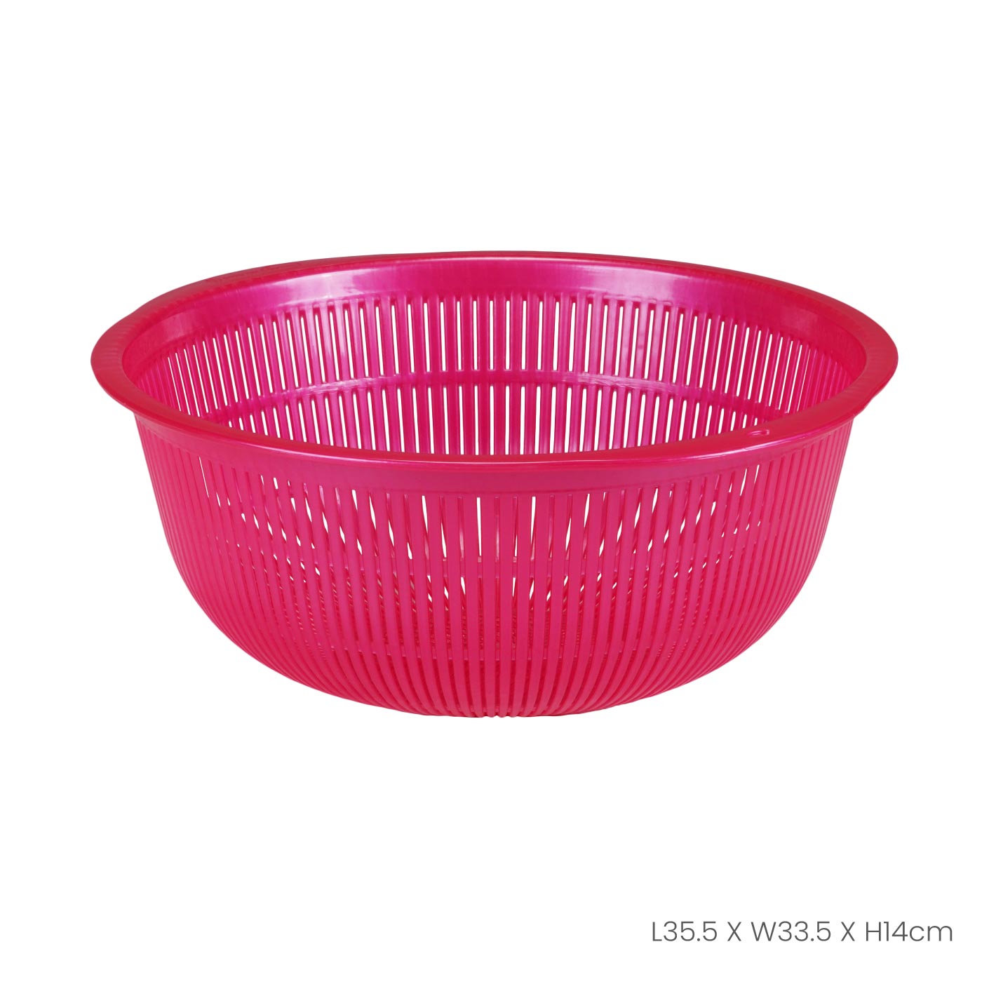 Stainless Steel Round Colander No.3 (5505) - Perfect for Draining Pasta, Washing Vegetables & Fruits - Durable Kitchen Strainer for Cooking & Food Prep