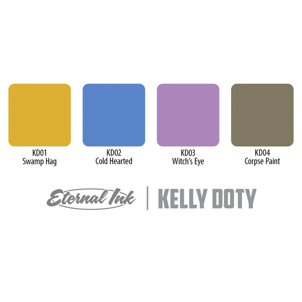 Eternal Tattoo Ink - Kelly Doty Resurrection Ink Set for Professional Tattoo Artists | Vibrant Colors, Long-Lasting Pigments | Perfect for Tattoo Studios, Body Art & Permanent Makeup
