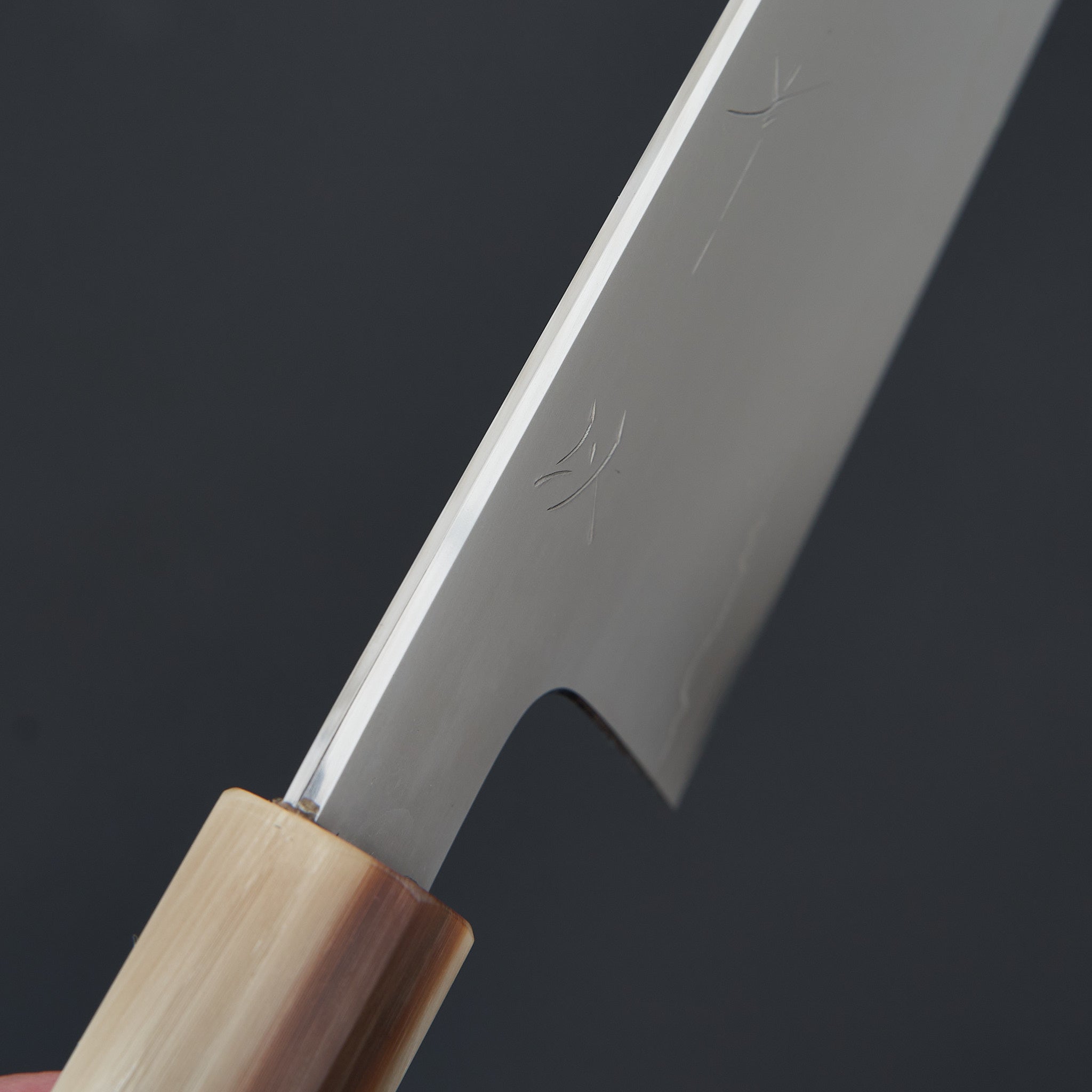 Hitohira Kikuchiyo Izo Silver #3 Gyuto 240mm Japanese Chef Knife with Yakusugi Cedar Handle - Perfect for Sushi, Meat Cutting & Professional Kitchen Use