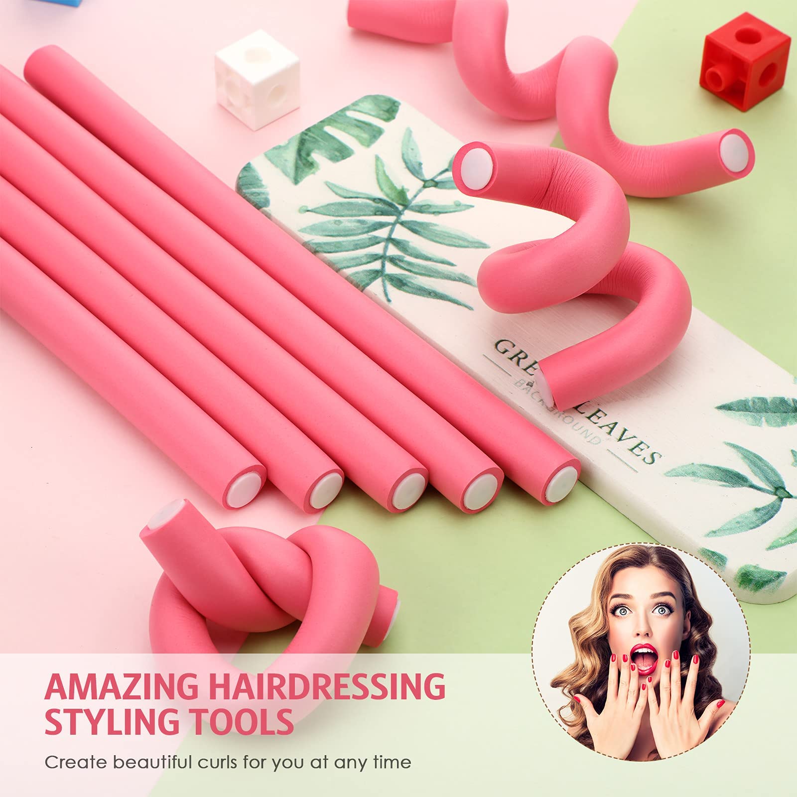 Spiral Hair Curlers for Long Hair - Magic Hair Rollers & Flexi Rods Styling Kit for Soft Twist & Curly Hairstyles | Perfect for Beach Waves, Party Looks & Everyday Styling