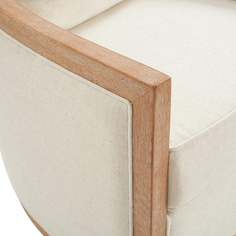Farmhouse Swivel Chair with Toss Pillows - Percy Jess Cozy Accent Chair for Living Room, Bedroom & Reading Nook - Perfect for Relaxing and Home Decor