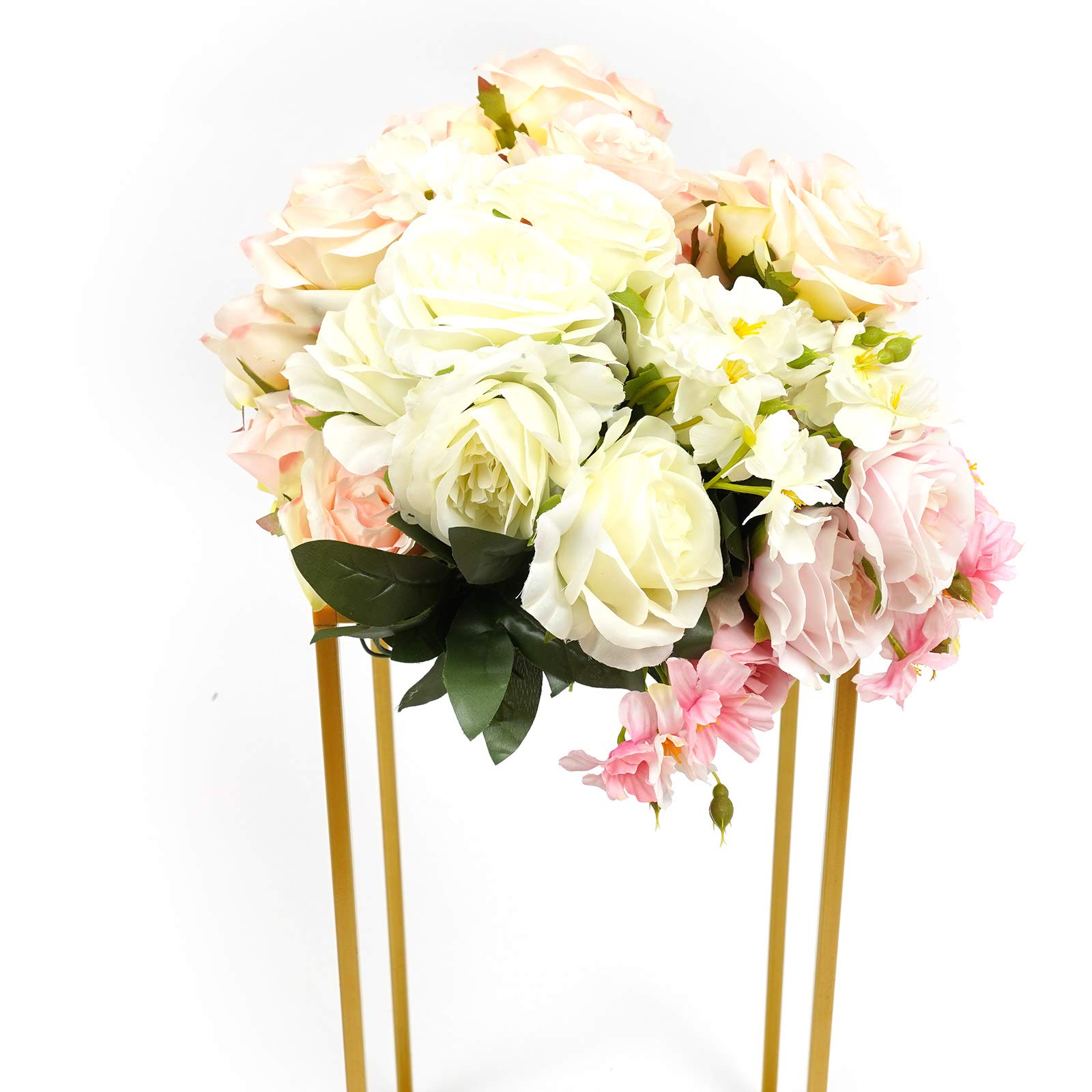 LOYALHEARTDY 10-Pack Matte Gold Wedding Flower Stands - 80CM Metal Column Vases for Wedding Centerpieces, Party Decor & Event Arrangements - Perfect for Aisle Decorations, Reception Tables & Banquet Halls