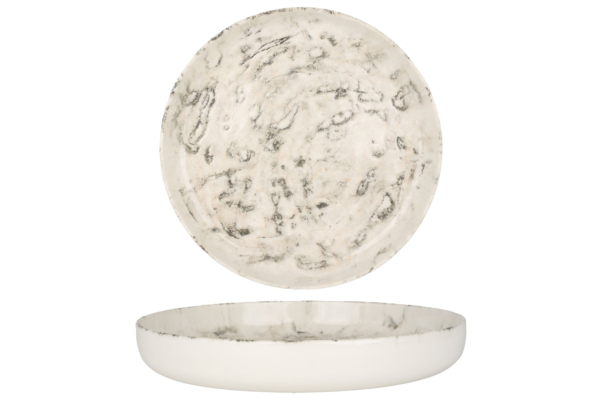Masahi 22cm Deep Plate (900cc) - Premium Ceramic Dinner Plate for Restaurants, Home Dining, and Special Occasions