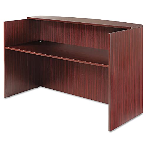 Alera Valencia Series Reception Desk with Transaction Counter ALEVA327236MY - Modern Office Furniture for Professional Workspaces, Hotels, and Corporate Lobbies
