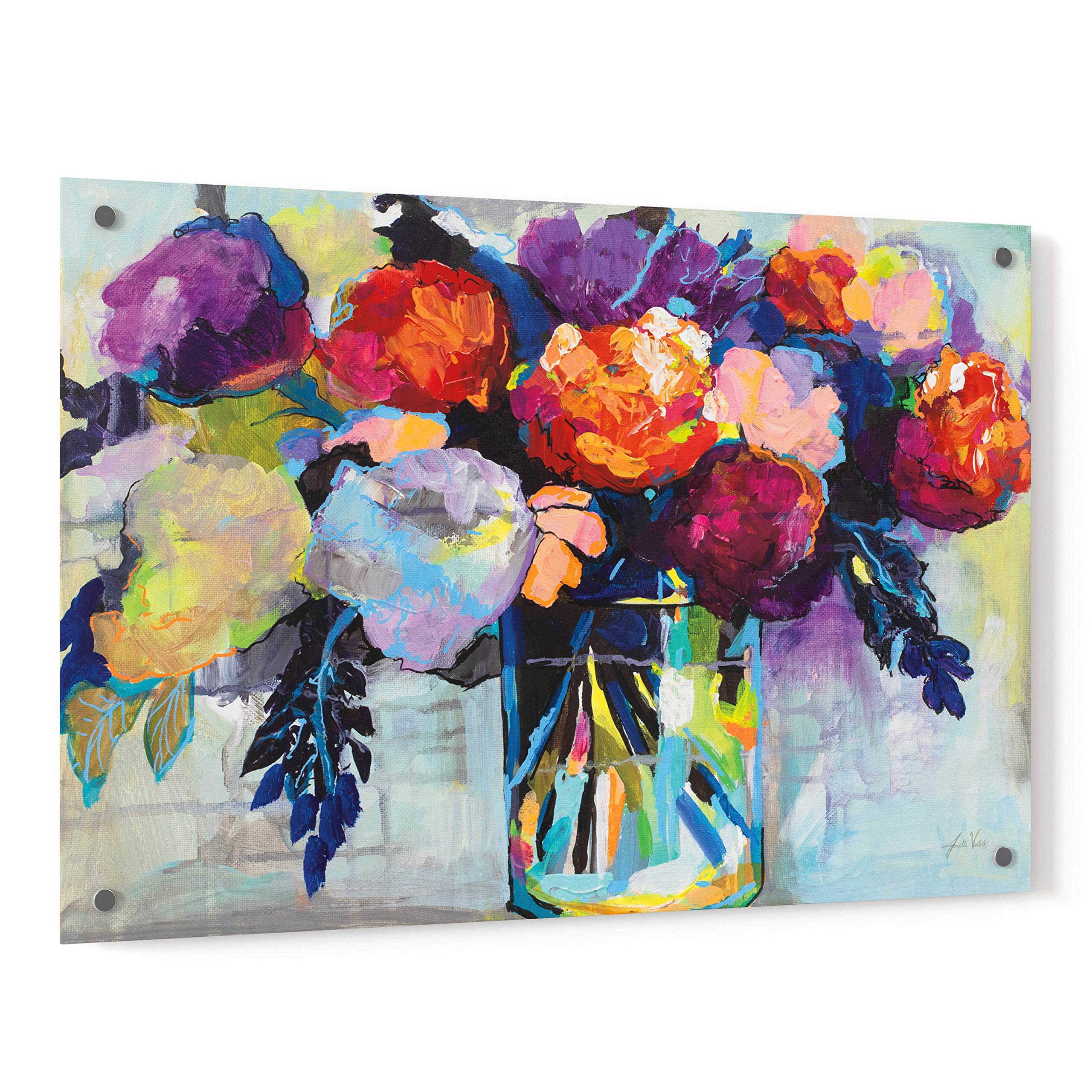 Epic Art 'Birthday Celebration' by Jeanette Vertentes - Vibrant 36x24 Inch Acrylic Glass Wall Art - Perfect for Living Room, Bedroom & Office Decor