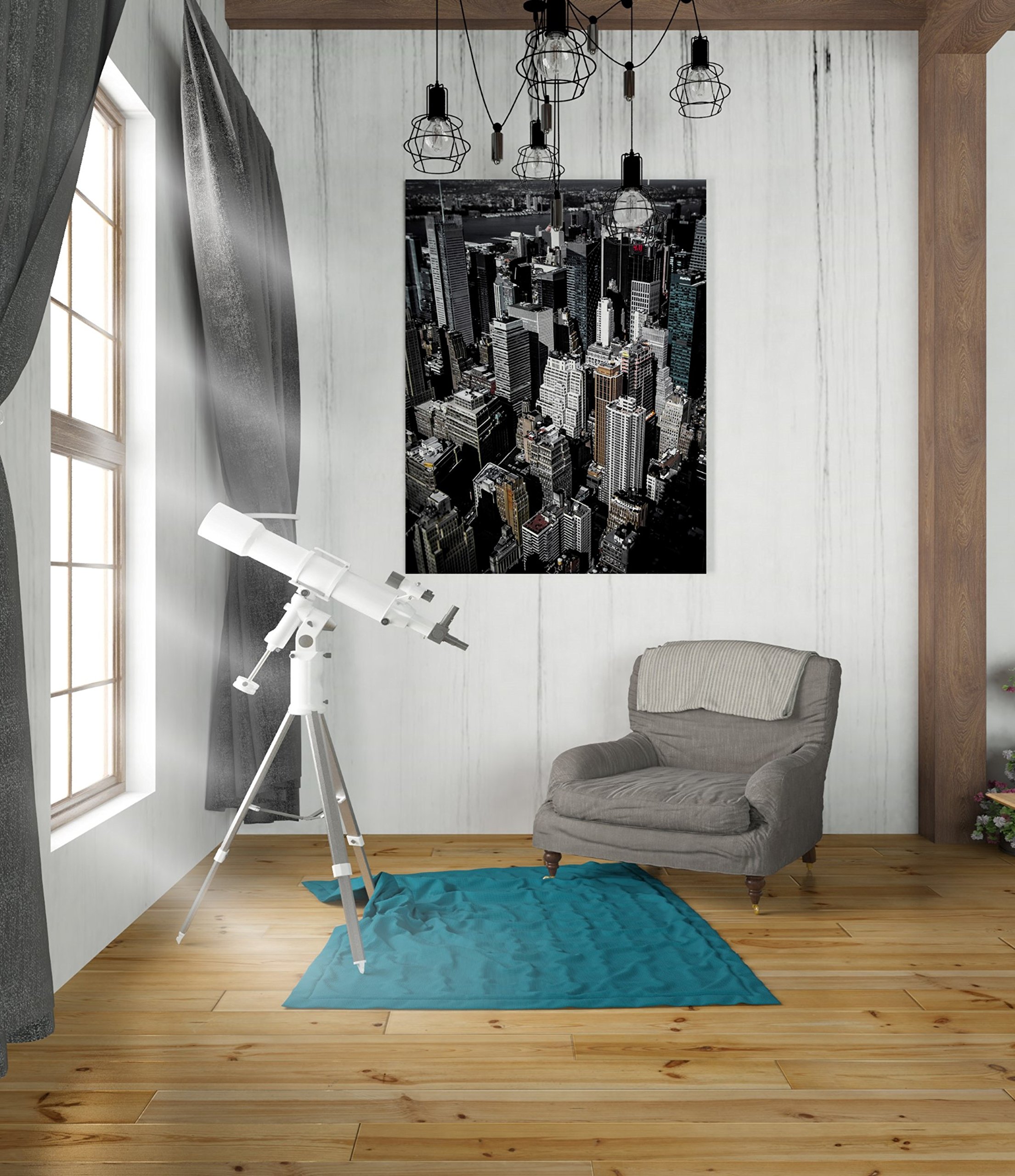 Nicklas Gustafsson 'Boxes of Manhattan' Canvas Wall Art - 26x34 Inches Modern Abstract Painting for Living Room, Bedroom & Office Decor