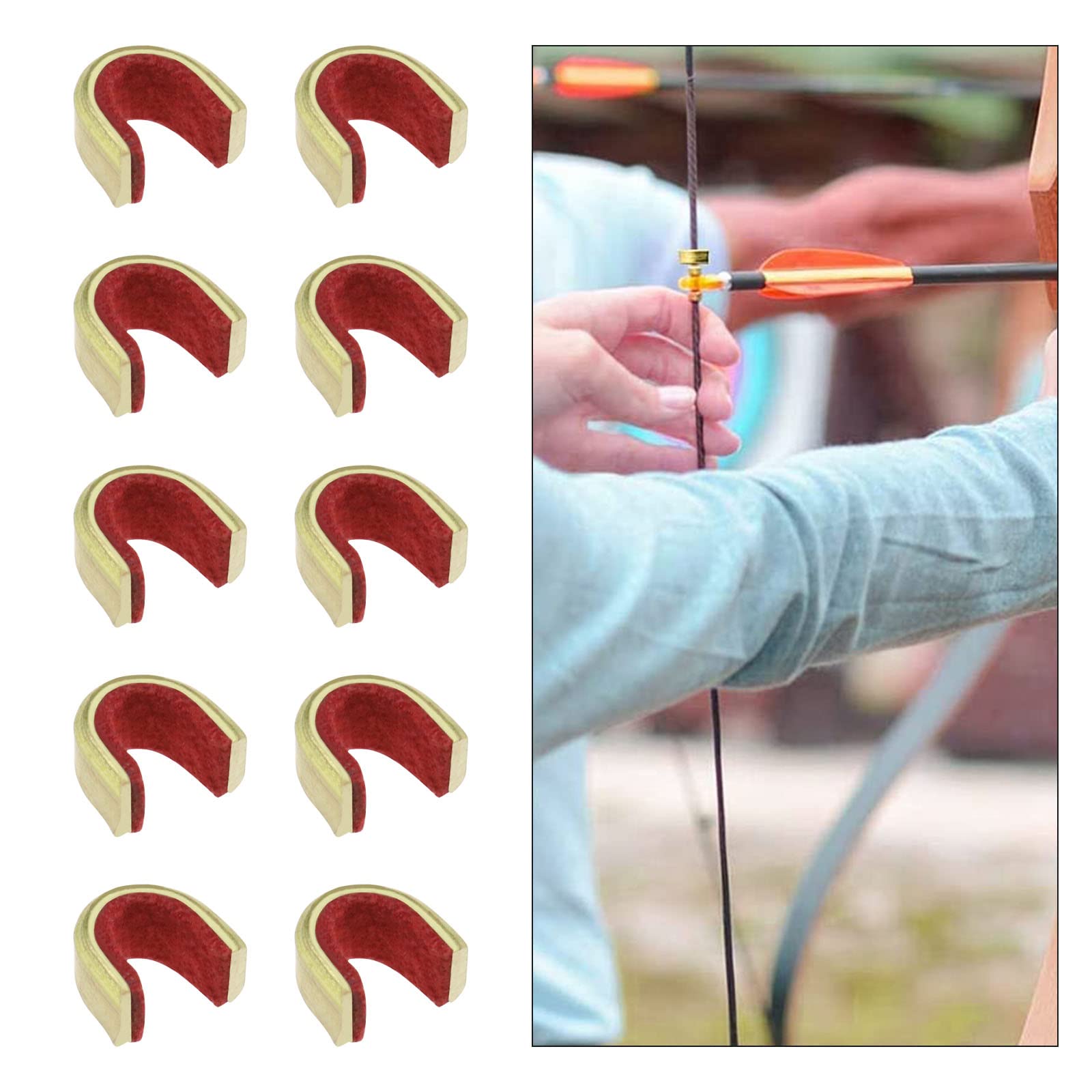 30PCS Brass Archery String Nocking Points - Bow String Nocks & Buckle Clips for Compound & Recurve Bows - Durable Accessories for Target Practice & Hunting