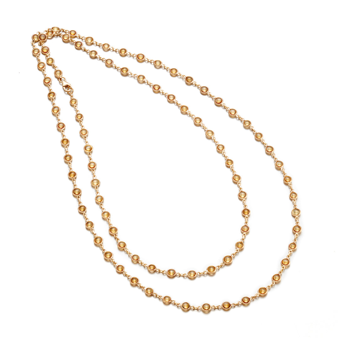 Natural Citrine Gemstone Long Necklace for Women - Elegant Healing Crystal Jewelry Gift for Birthday, Anniversary & Special Occasions | Perfect for Meditation, Energy Balancing & Spiritual Healing