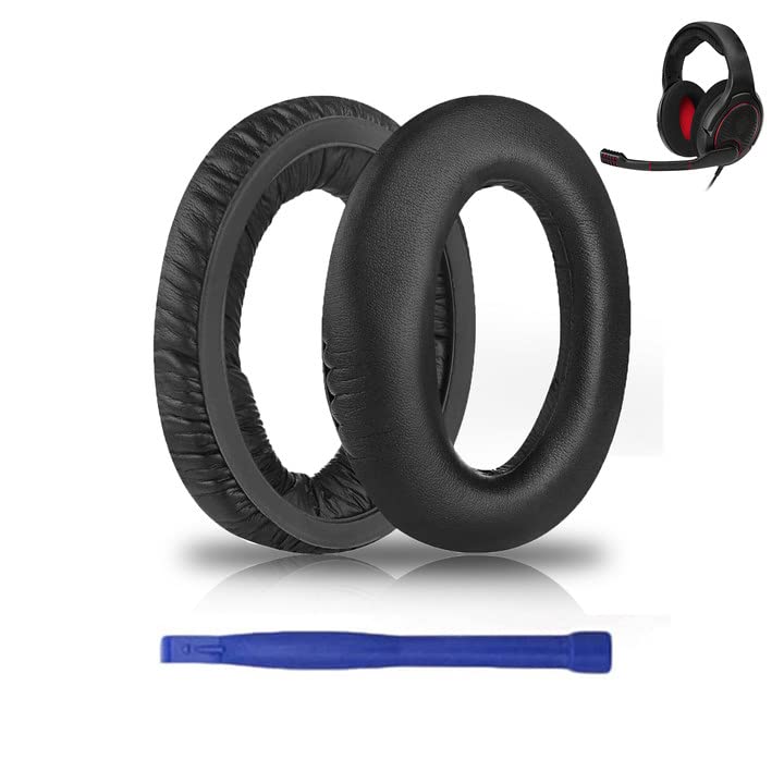 Sennheiser Game ONE Ear Pads Replacement - Premium Black Ear Cushions for Game ONE/Zero, PC360/363D/373D Headsets - Noise Isolation Gaming & Office Use