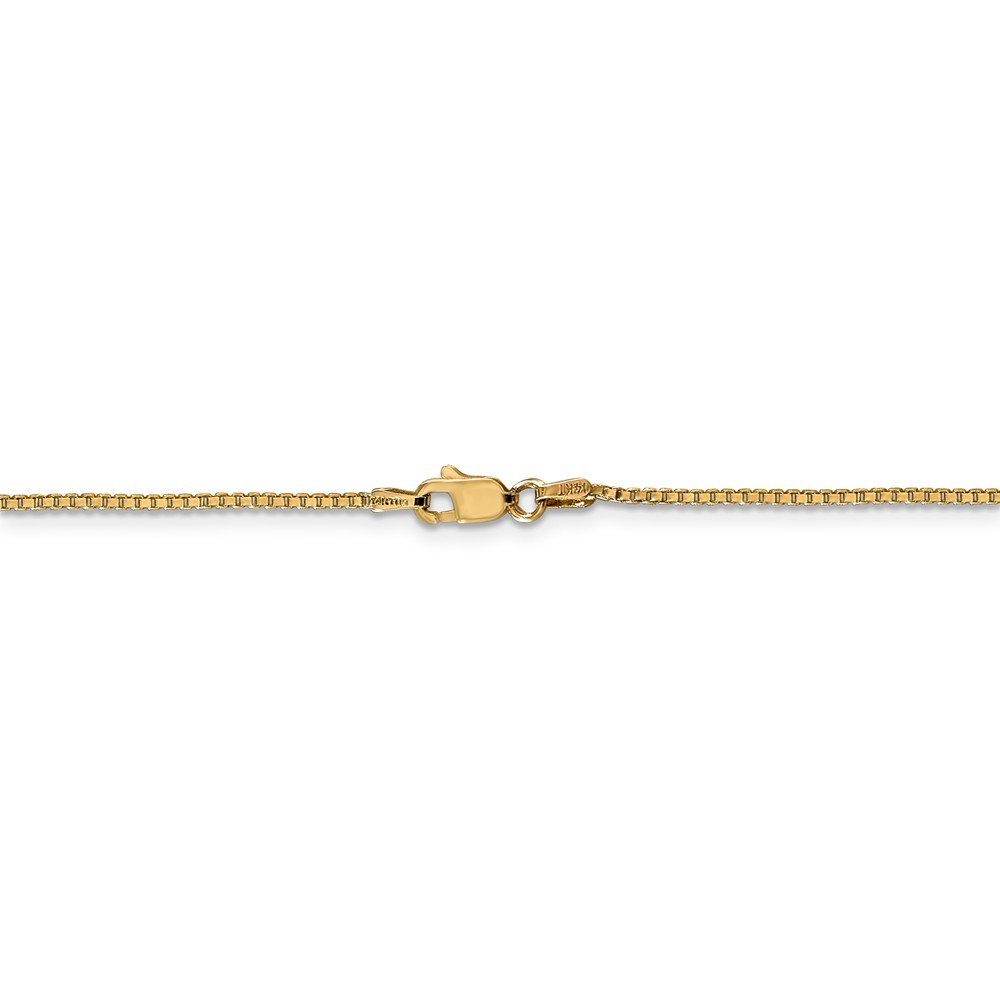 14K Solid Yellow Gold 1.1mm Box Chain Necklace with Lobster Clasp - Dainty Minimalist Jewelry for Women, Perfect for Layering, Everyday Wear & Special Occasions