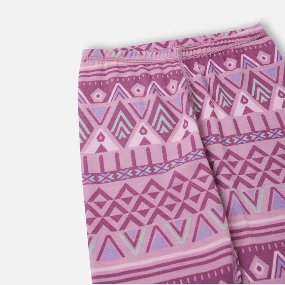 Reima Taitoa Girls Thermal Underwear Set - Grey & Pink Winter Base Layer for Cold Weather - Perfect for Skiing, Snowboarding & Outdoor Activities