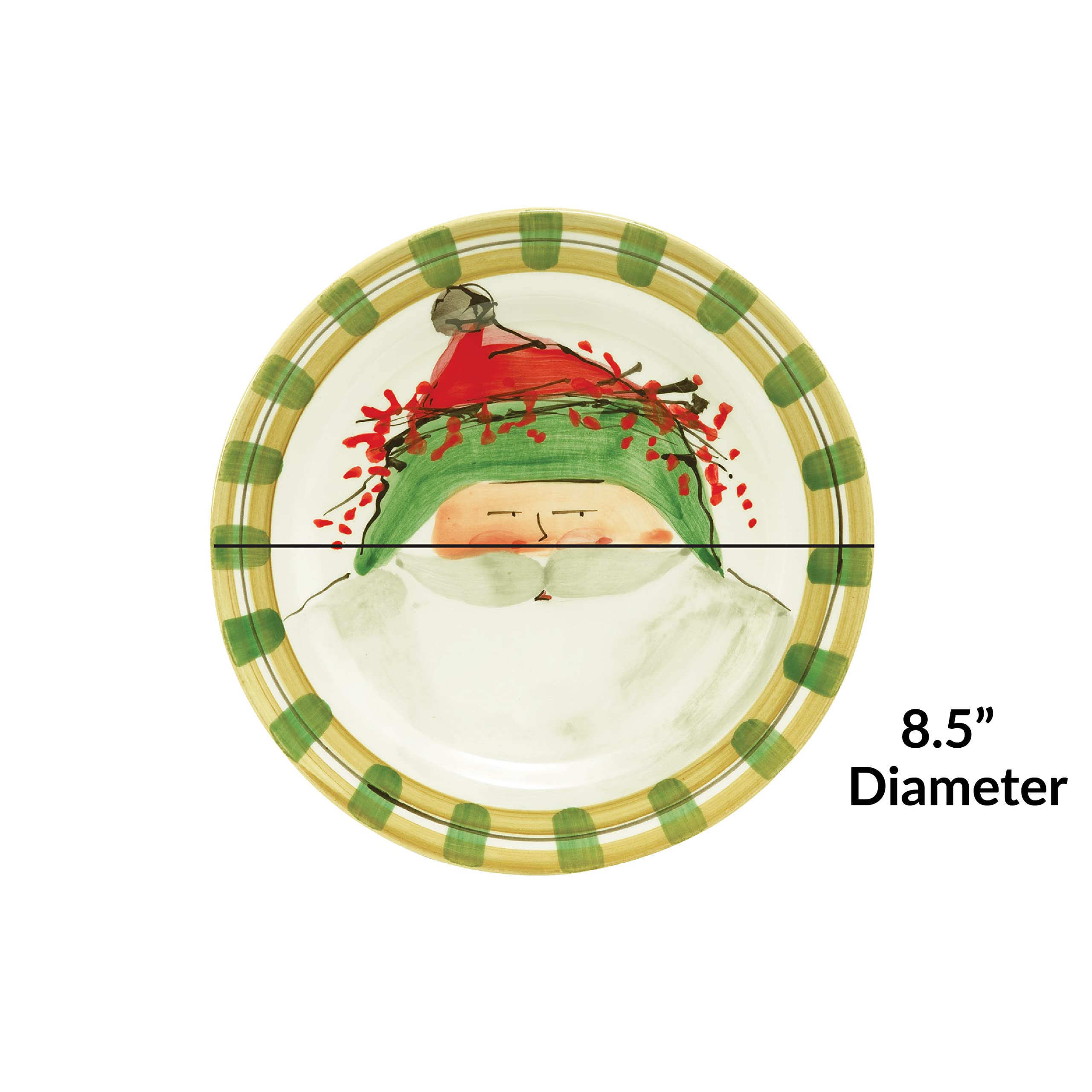 Vietri Old St. Nick Assorted Round Salad Plates 8.5