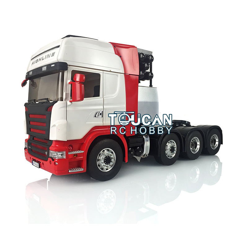 LESU 1/14 Scale 8x8 RC Tractor Truck Model - Metal Chassis, LED Lights, Sound Effects, 540 Power Motor, Servo, I6S Radio System - Off-Road Crawler & Construction Site Play