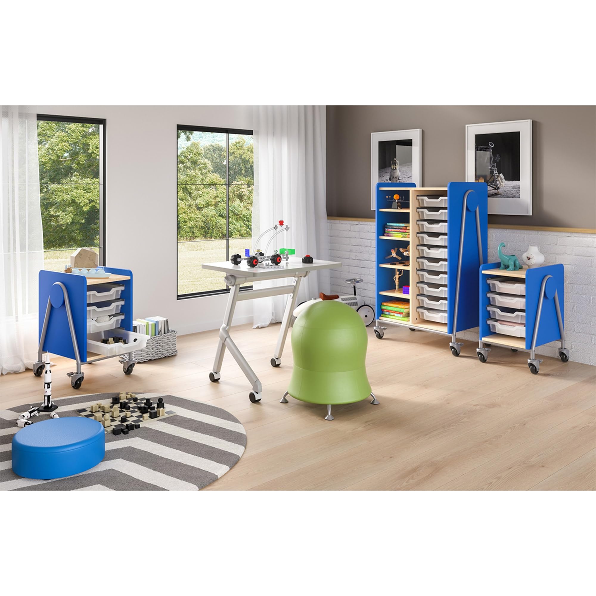 Safco 1227GR Learn Standing Desk - Adjustable Height Rectangle Workstation in Pebble Gray for Home & Office Ergonomic Workspace Setup