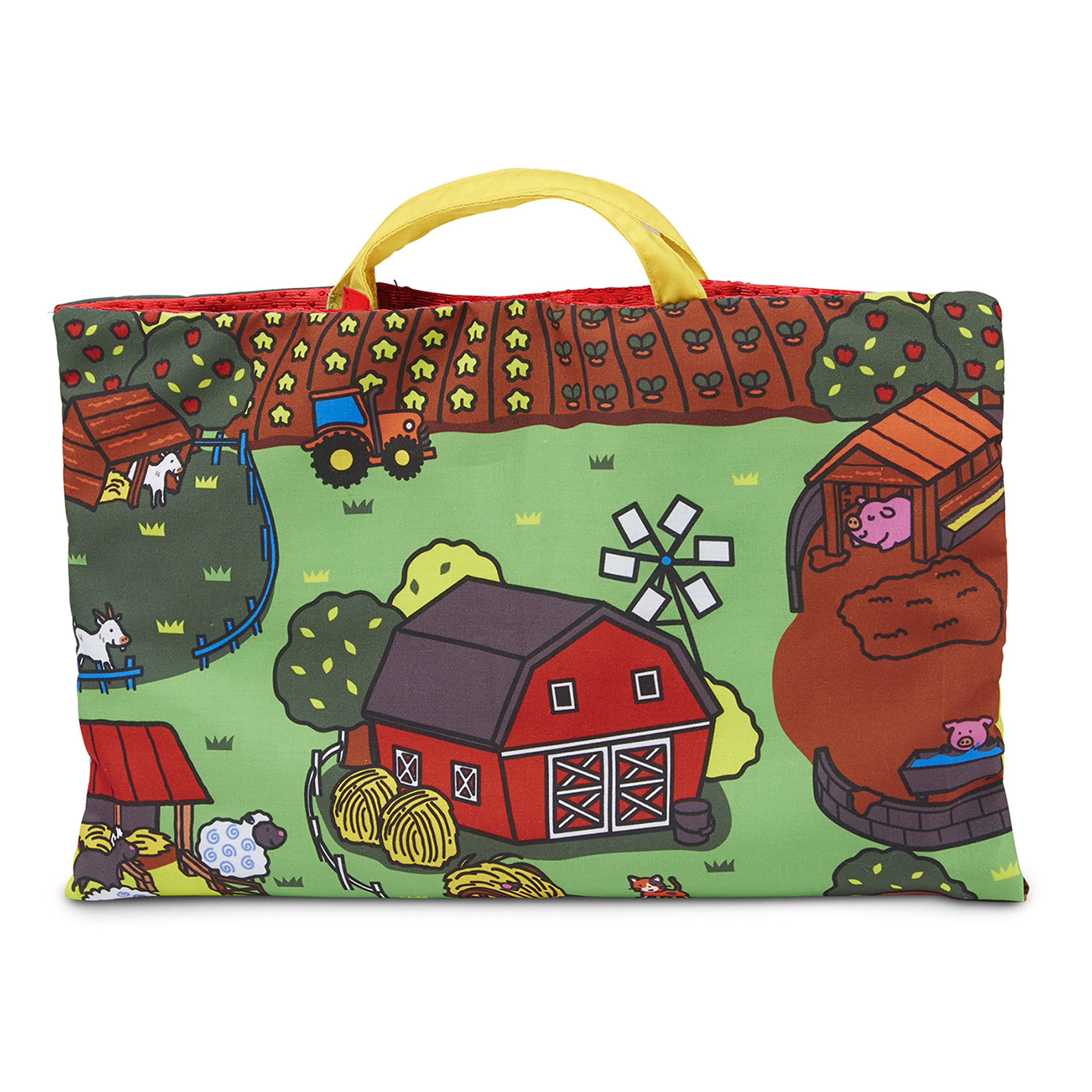 Melissa & Doug Farm Play Mat with 9 Animals - Portable Travel Toy for Babies & Toddlers