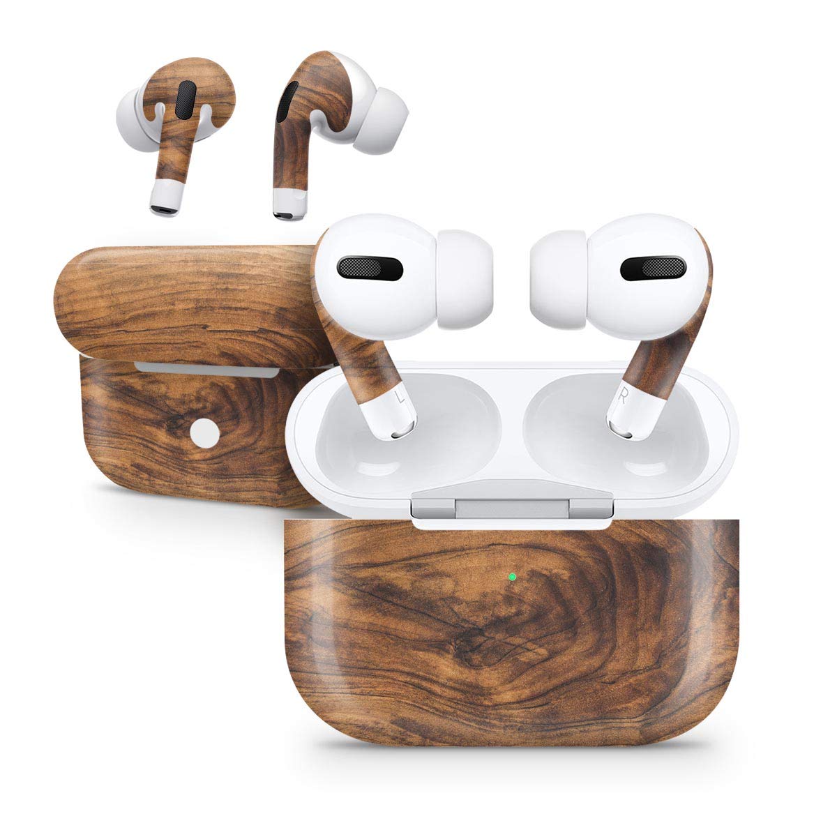 Premium Raw Wood Plank Vinyl Wrap Kit for AirPods 2nd Gen - Full-Body Decal Skin Compatible with Wireless Bluetooth Headphones | Stylish Protection for Work, Travel & Everyday Use