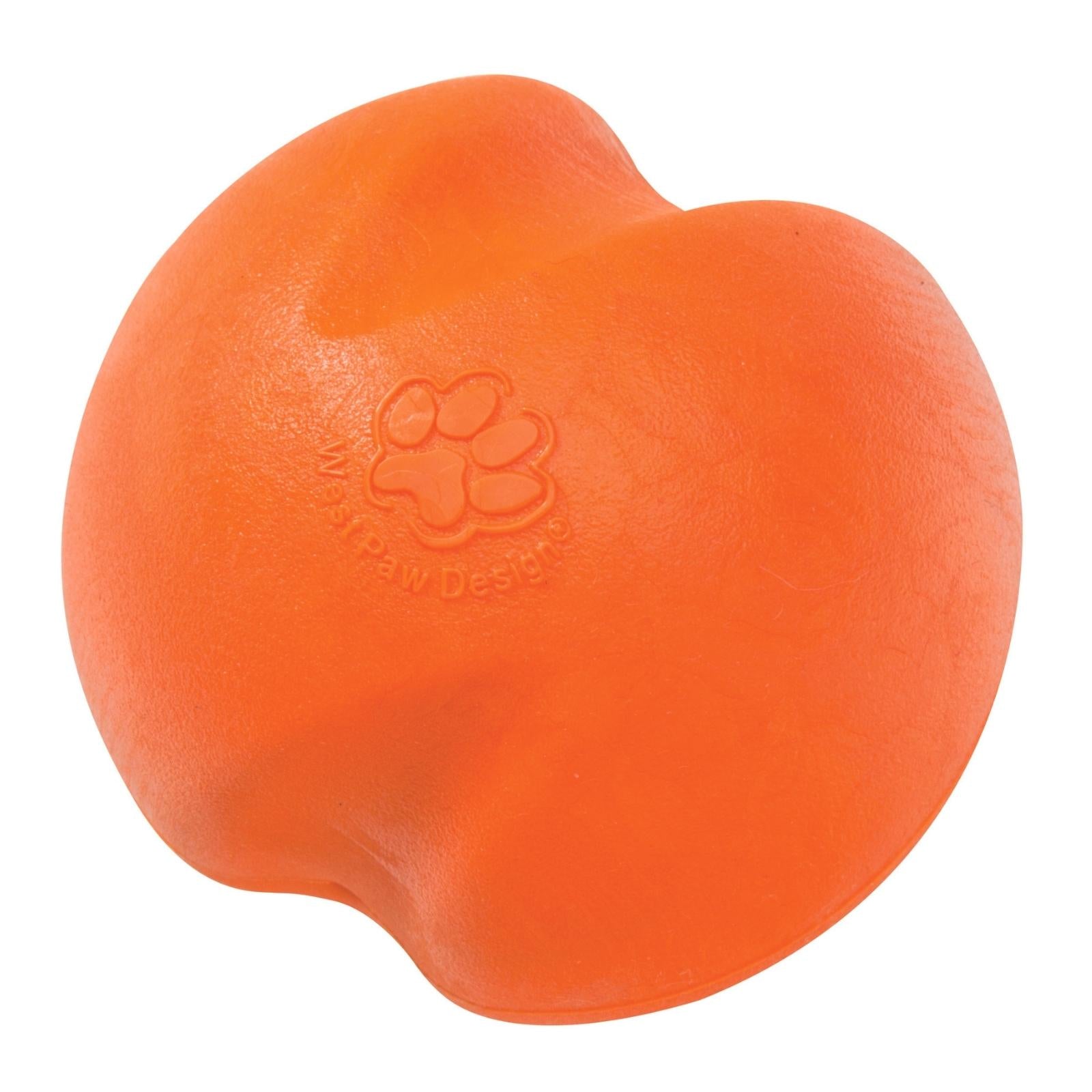 West Paw® JIVE Dog Toy Ball - Durable & Bouncy Orange Fetch Ball for Dogs - Perfect for Outdoor Play, Training & Chewing Fun