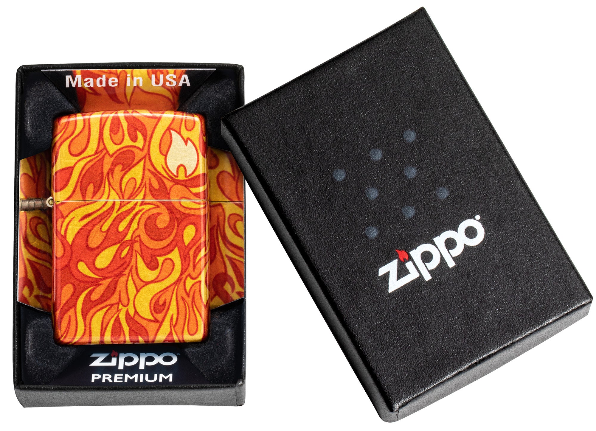 Fire Zippo Design Windproof Lighter - Classic Metal Refillable Pocket Lighter for Outdoor Camping, BBQ, Hiking & Everyday Carry (ECDC)