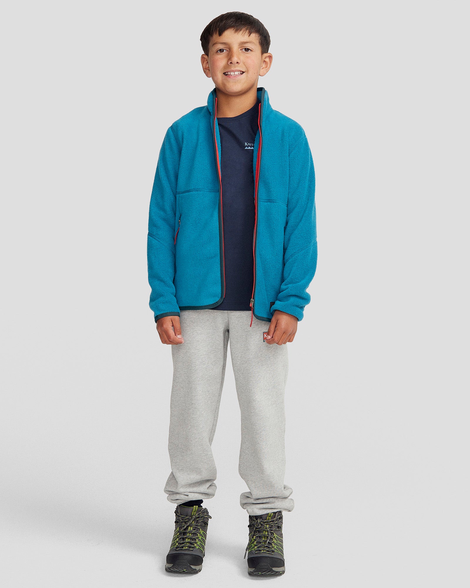 Kids Trailhead Fleece Jacket - Warm & Cozy Winter Outerwear for Boys & Girls - Perfect for Hiking, Camping & Outdoor Adventures - Dark Eddy Color
