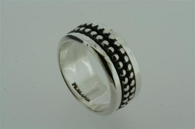 Double Dot Spinner Ring for Anxiety Relief - Fidget Jewelry for Stress & Focus - Unisex Spinner Band for Adults & Teens - Perfect for Office, School, and Meditation