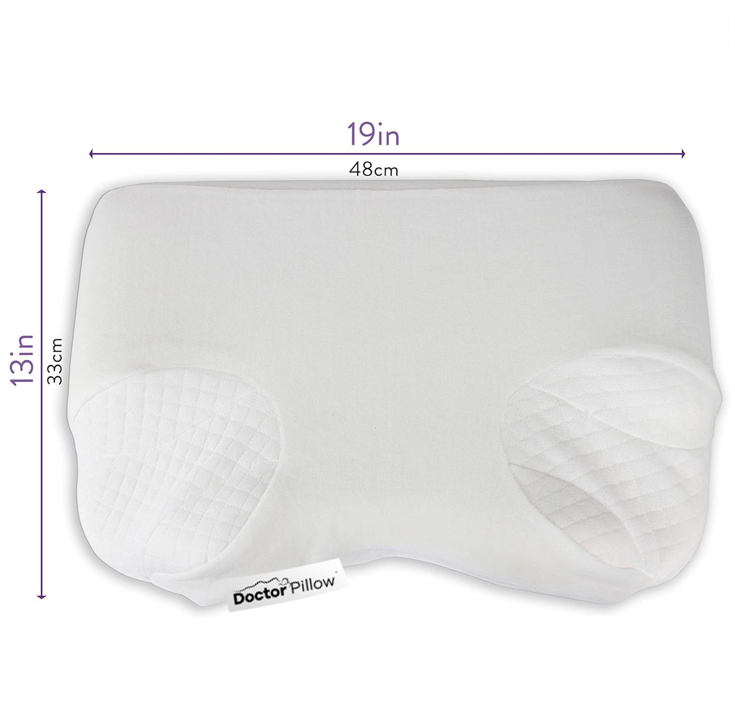 Dr. PILLOW CPAP Therapeutic Pillow for Side Sleepers - Comfortable & Supportive Pillow for CPAP Users, Sleep Apnea Relief, Better Sleep - Ideal for Home & Travel Use
