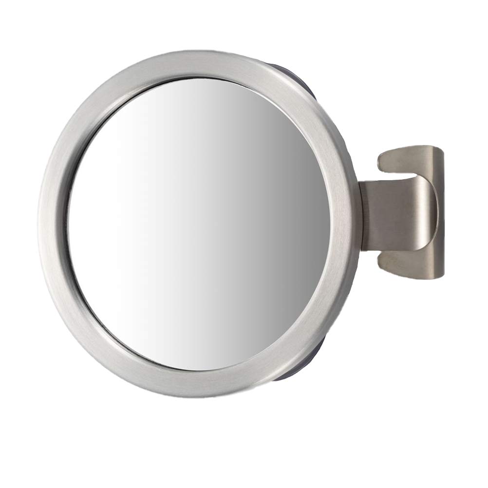 Pink Cabilock Wall Organizer - Anti-Fog Shower Mirror with Suction Cup, Round Aluminum Alloy Vanity Mirror for Bathroom & Shaving | Perfect for Small Spaces, Travel & Daily Grooming