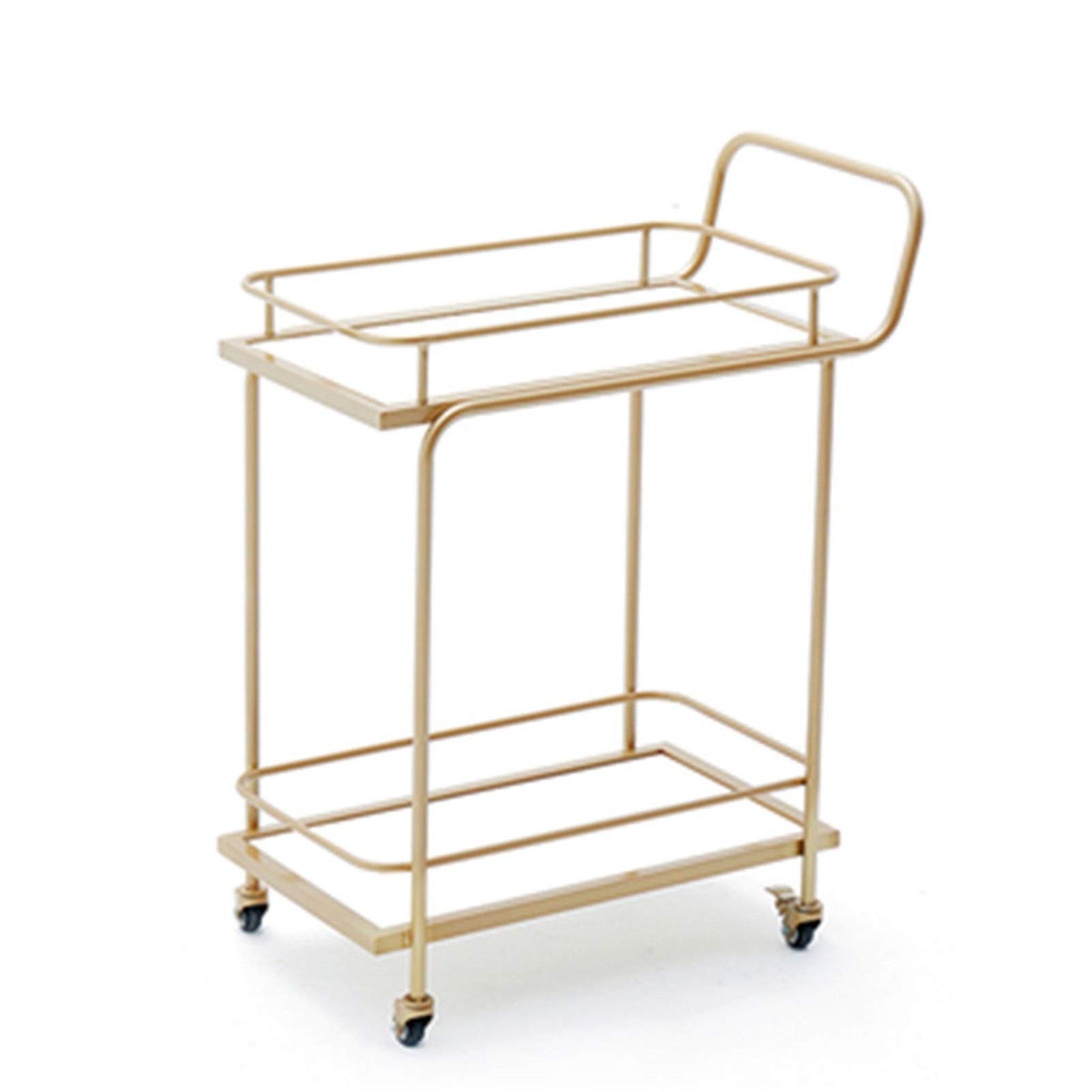 Stylish Bar Cart with Shelves & Casters - Durable Wine Serving Cart for Home, Kitchen & Entertaining - Universal Wheels & Leveling Feet - Storage Space (Style 4, 69x38x86cm) - Perfect for Cocktail Parties, Wine Tasting & Small Space Living