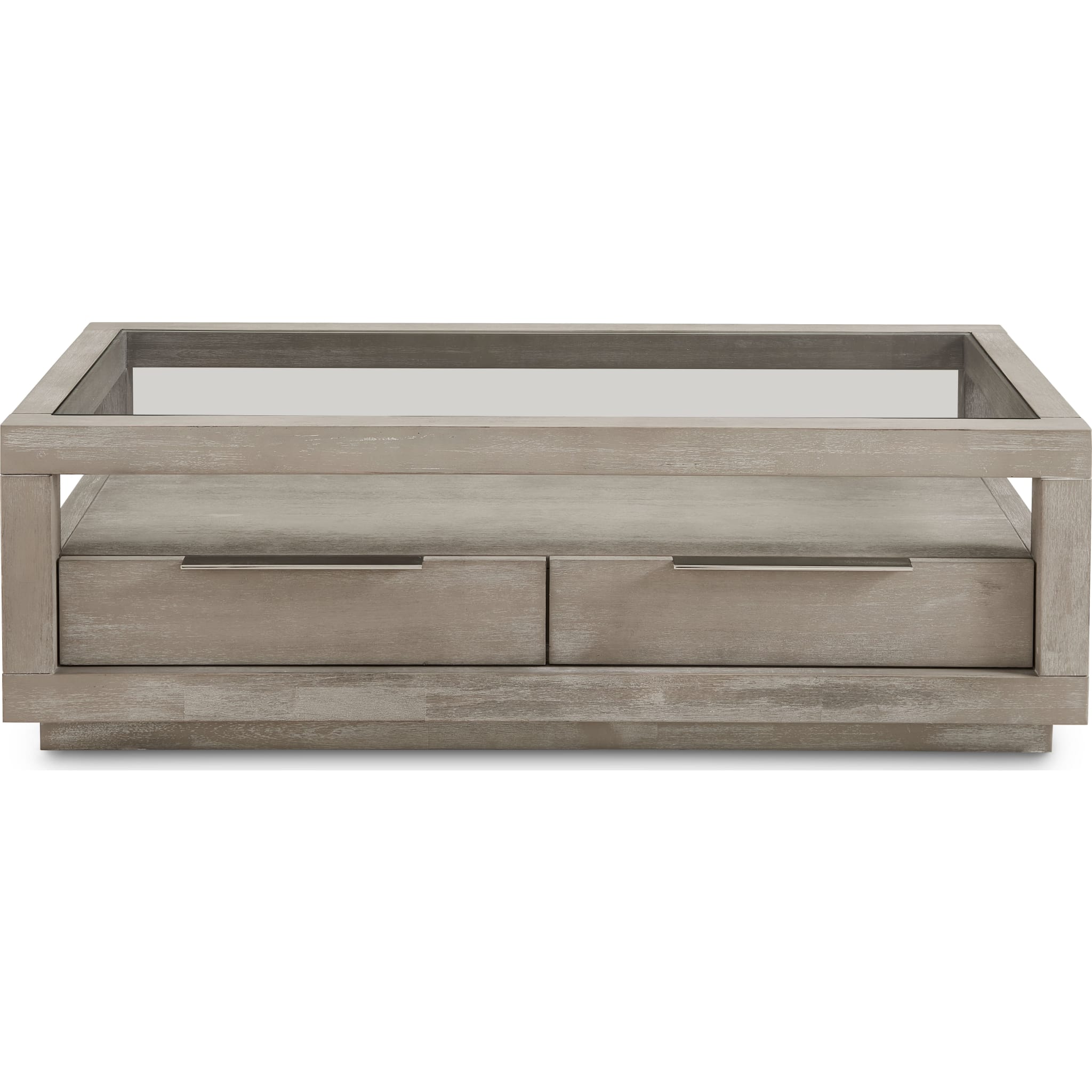 Oxford Two Drawer Coffee Table in Mineral - Modern Living Room Furniture with Storage for Books & Remote Control - Perfect for Small Spaces, Apartments & Home Decor