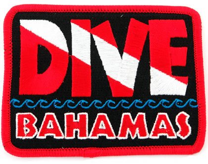 Dive Bahamas Patch - Embroidered Iron On Scuba Diving Flag Emblem Souvenir for Scuba Gear, Wetsuits & Backpacks | Perfect for Divers & Ocean Enthusiasts