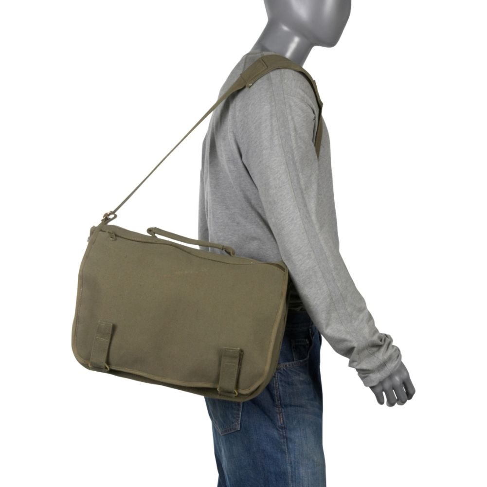Rothco Canvas European Crossbody Shoulder Bag - Durable Military Style Messenger Purse for Men & Women - Perfect for Travel, Hiking & Everyday Use