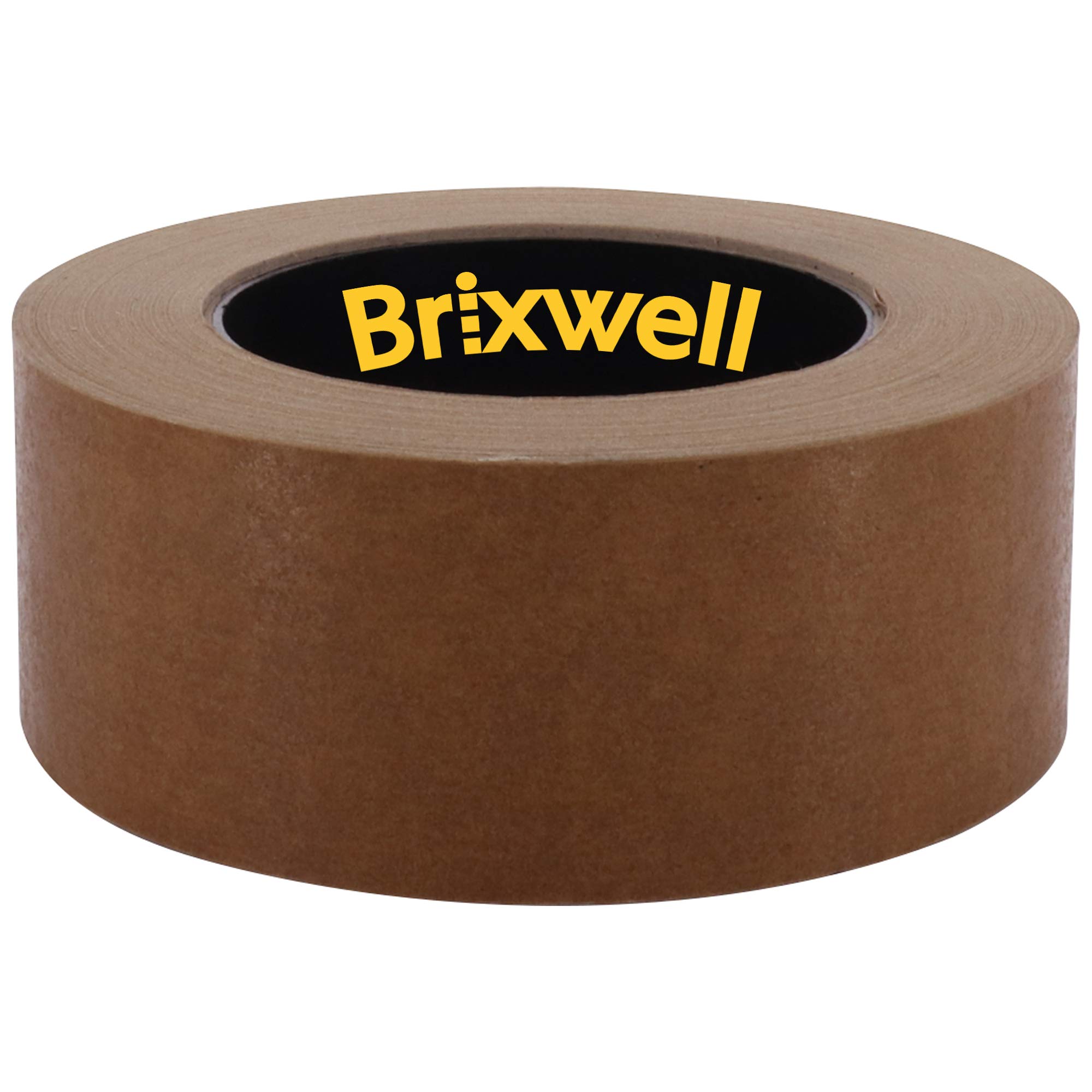 Brixwell 48 Rolls - 2 Inch x 60 Yard Brown Kraft Paper Packing Tape, Eco-Friendly Adhesive, Made in USA - Perfect for Shipping Boxes, Moving, Storage & Packaging Supplies