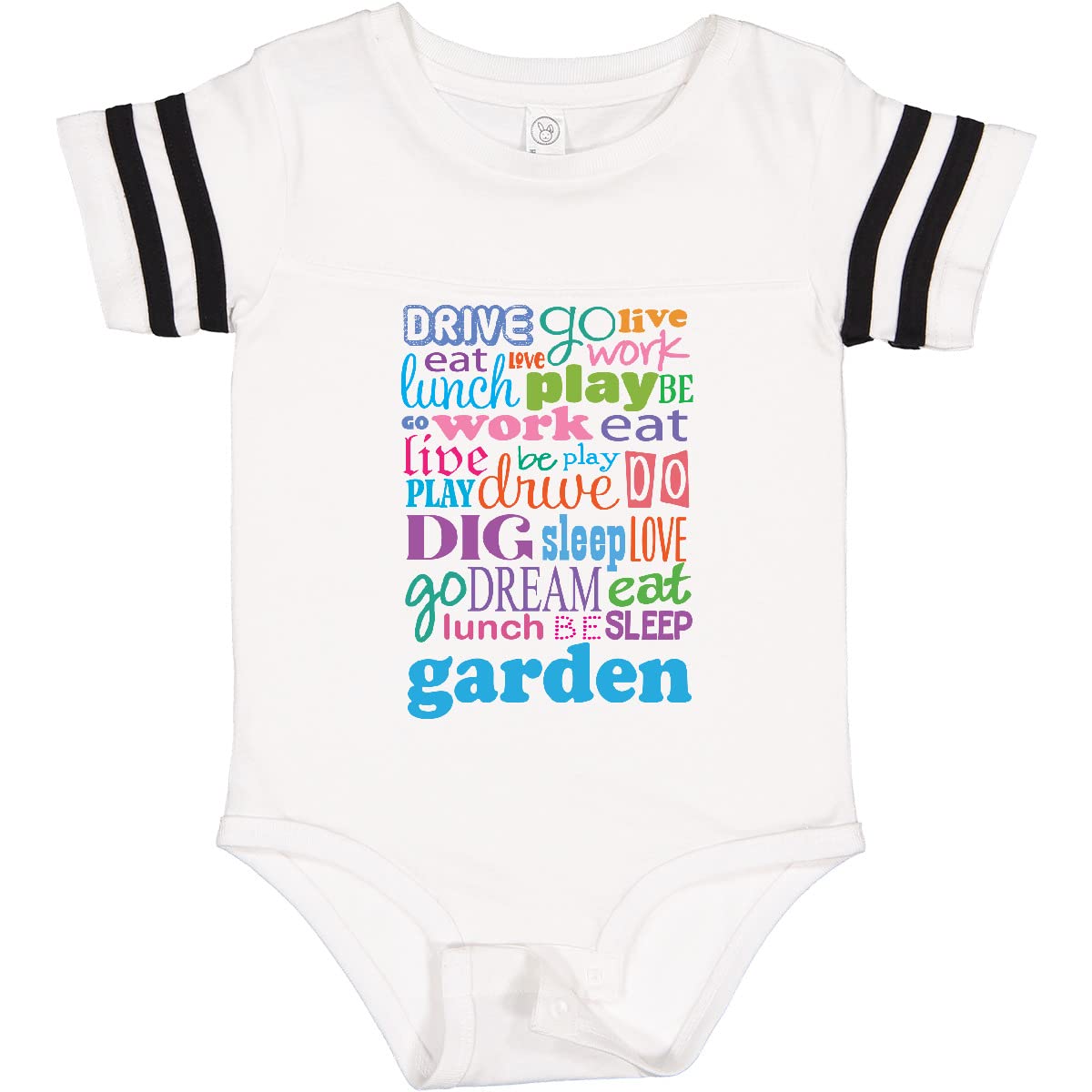 Inktastic Cute Gardening Baby Bodysuit - Eat Sleep Garden Outfit for Infants & Toddlers - Perfect for Gardening Enthusiasts, Outdoor Play & Family Photos