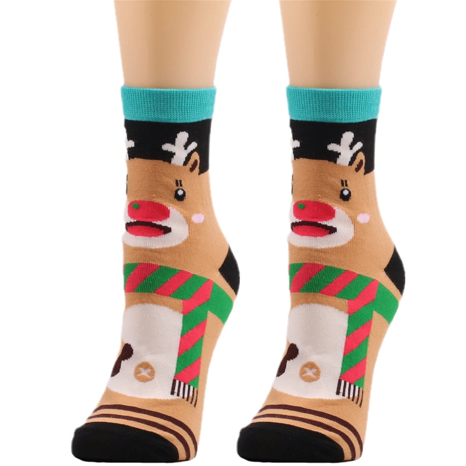 WYTong Women's Christmas Fuzzy Socks - Winter Dog Print Super Soft Plush Fleece-Lined Slipper Socks for Warmth & Comfort (Medium) | Cozy Holiday Gift, Home Wear & Winter Lounge Accessories