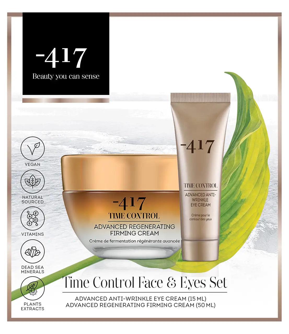 Minus 417 Time Control Anti-Aging Face & Eye Cream Set - Reduce Wrinkles & Dark Circles - Day & Night Skincare Routine for Women