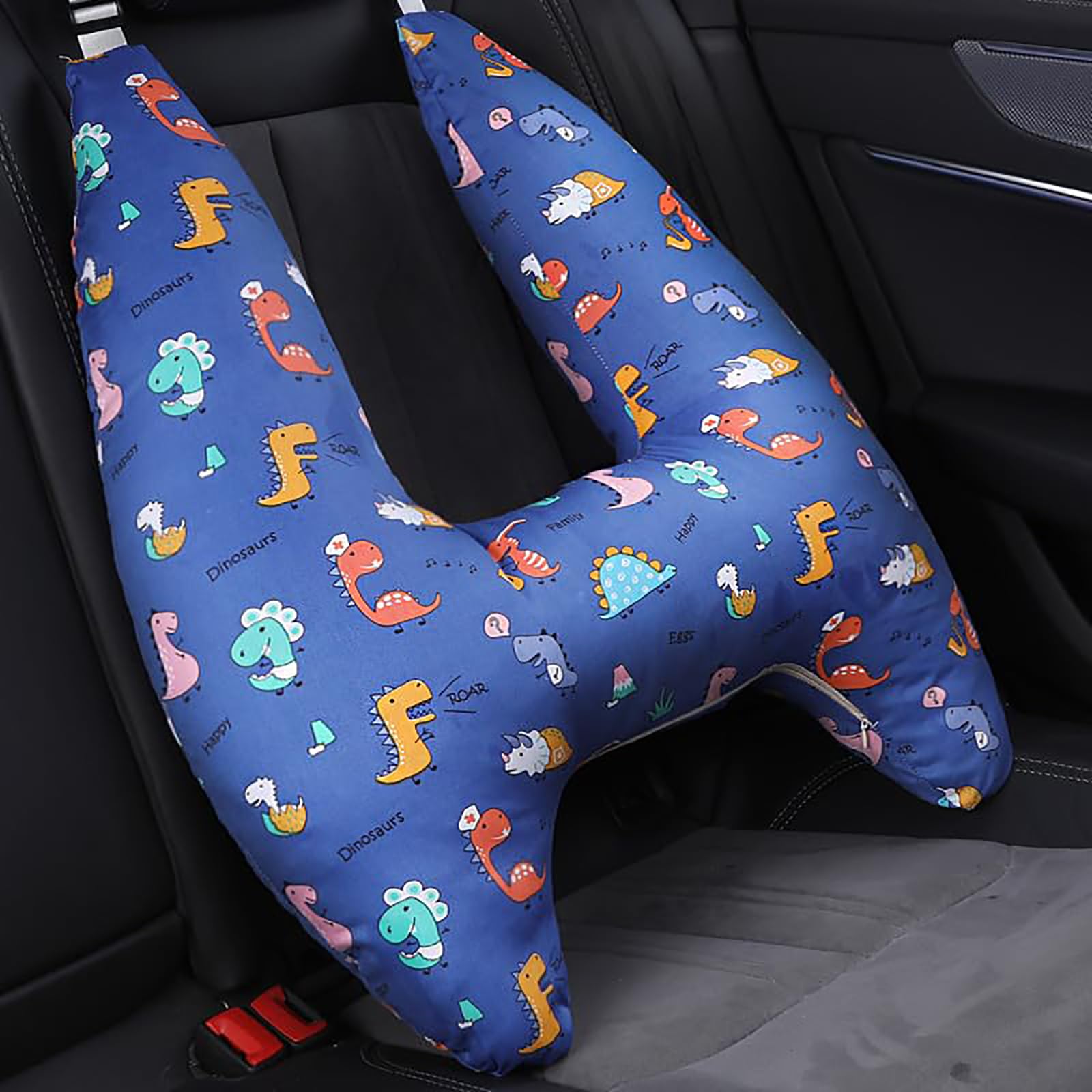 Ziyatrends Swiftcare™ H-Shape Travel Pillow for Kids & Adults - Neck & Head Support for Car, Airplane & Office - Cute & Comfortable Sleeping Pillow (Style C) - Perfect for Road Trips, Flights & Work Breaks