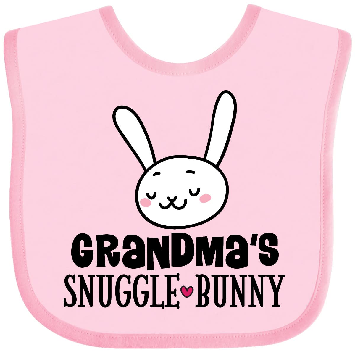 Inktastic Grandma Snuggle Bunny Easter Outfit Baby Bib - Soft Cotton Drool Bib for Infants & Toddlers - Perfect for Easter Photos, Family Gatherings & Holiday Celebrations