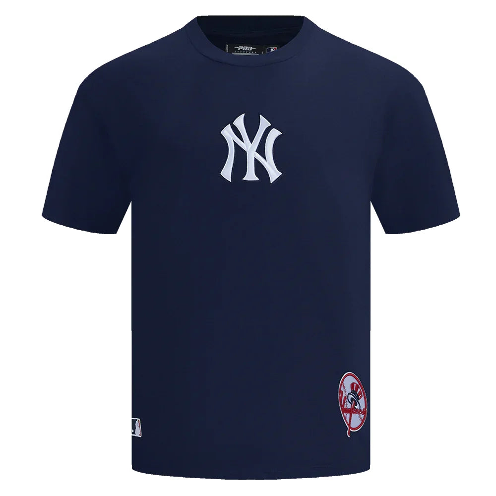 New York Yankees Wingspan Drop Shoulder T-Shirt for Men - Navy Blue Baseball Jersey | Perfect for Game Day, Fan Events & Casual Wear