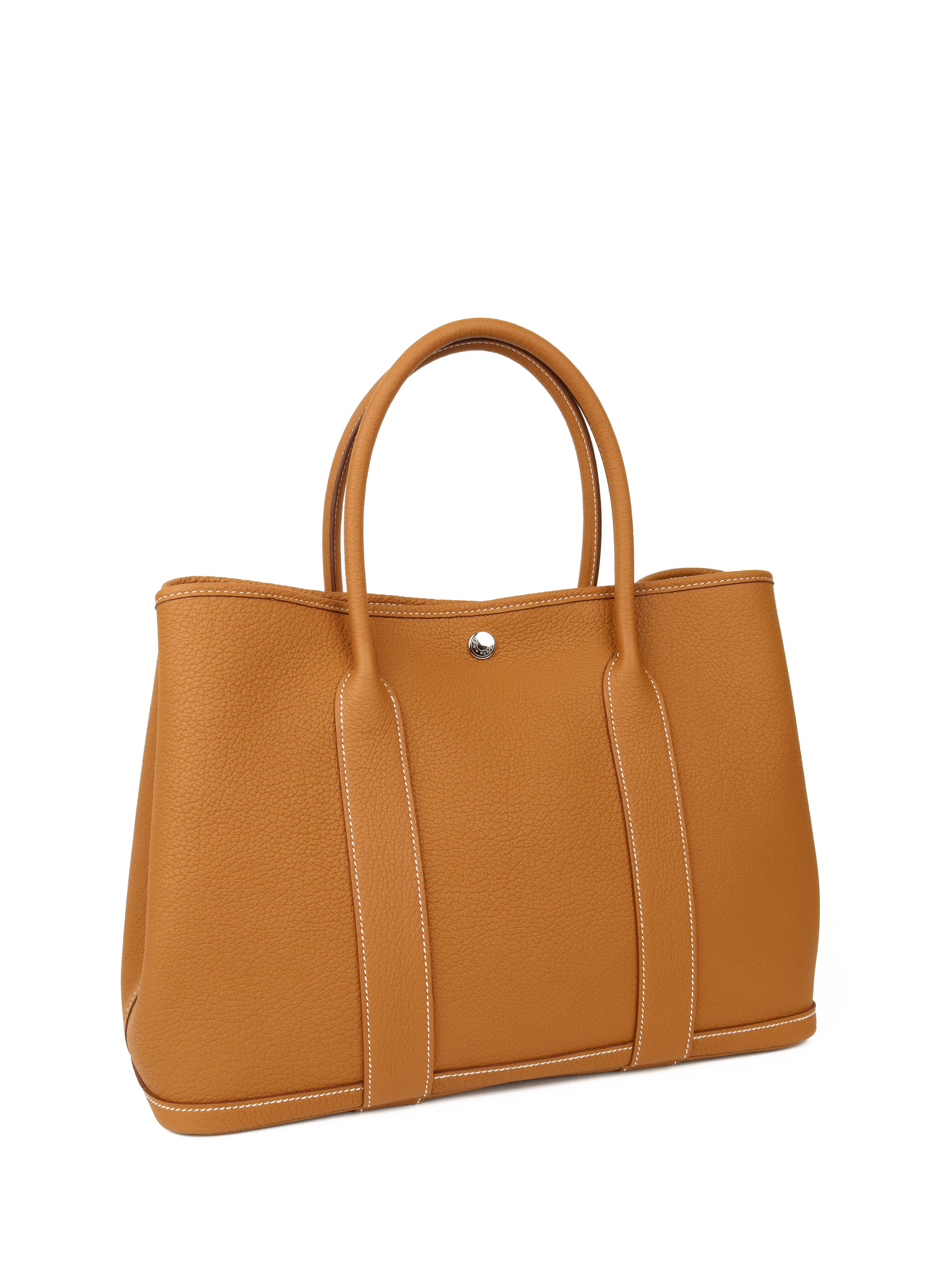 Authentic Hermes Gold Garden Party 36 Tote Bag - Luxury Leather Handbag for Women, Perfect for Work, Travel & Everyday Use