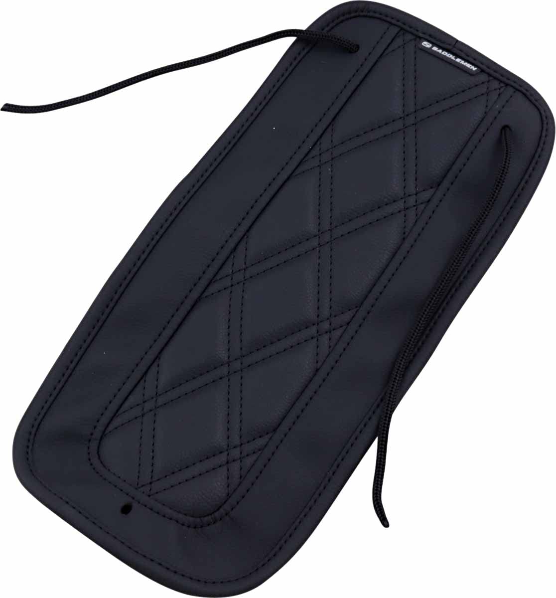 Saddlemen T8230-18-LS Black Leather Fender Chap Match Solo Seat for Harley Davidson - Perfect for Cruiser Motorcycle Riders & Long Distance Touring