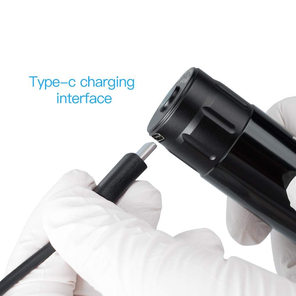 Professional Cordless Tattoo Pen Machine Kit - Rotary Cartridge Tattoo Gun with Battery Power Supply QP-001 | Ideal for Tattoo Artists, Beginners & Studio Use