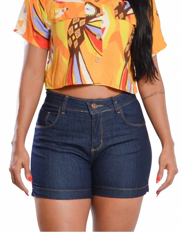 Kely Women's Stretch Denim Jean Shorts - Classic Distressed Details for Casual Wear, Summer Outfits & Beach Style | Comfortable & Trendy