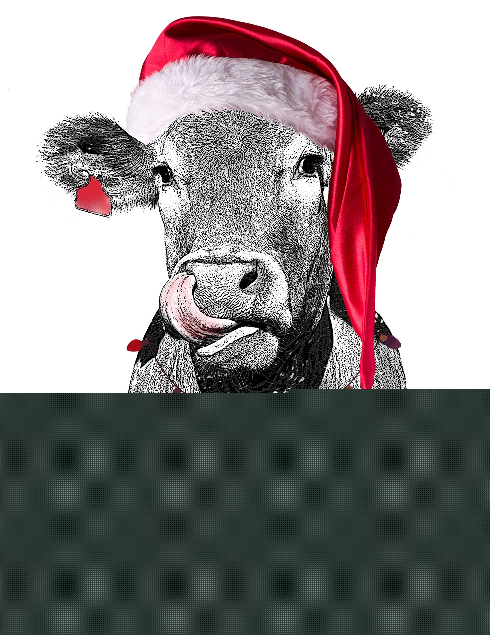 Festive Christmas Cow Print Flour Sack Kitchen Towels - Soft Absorbent Holiday Dish Towels for Baking, Cooking & Decorating - Perfect for Farmhouse & Country Kitchen Decor