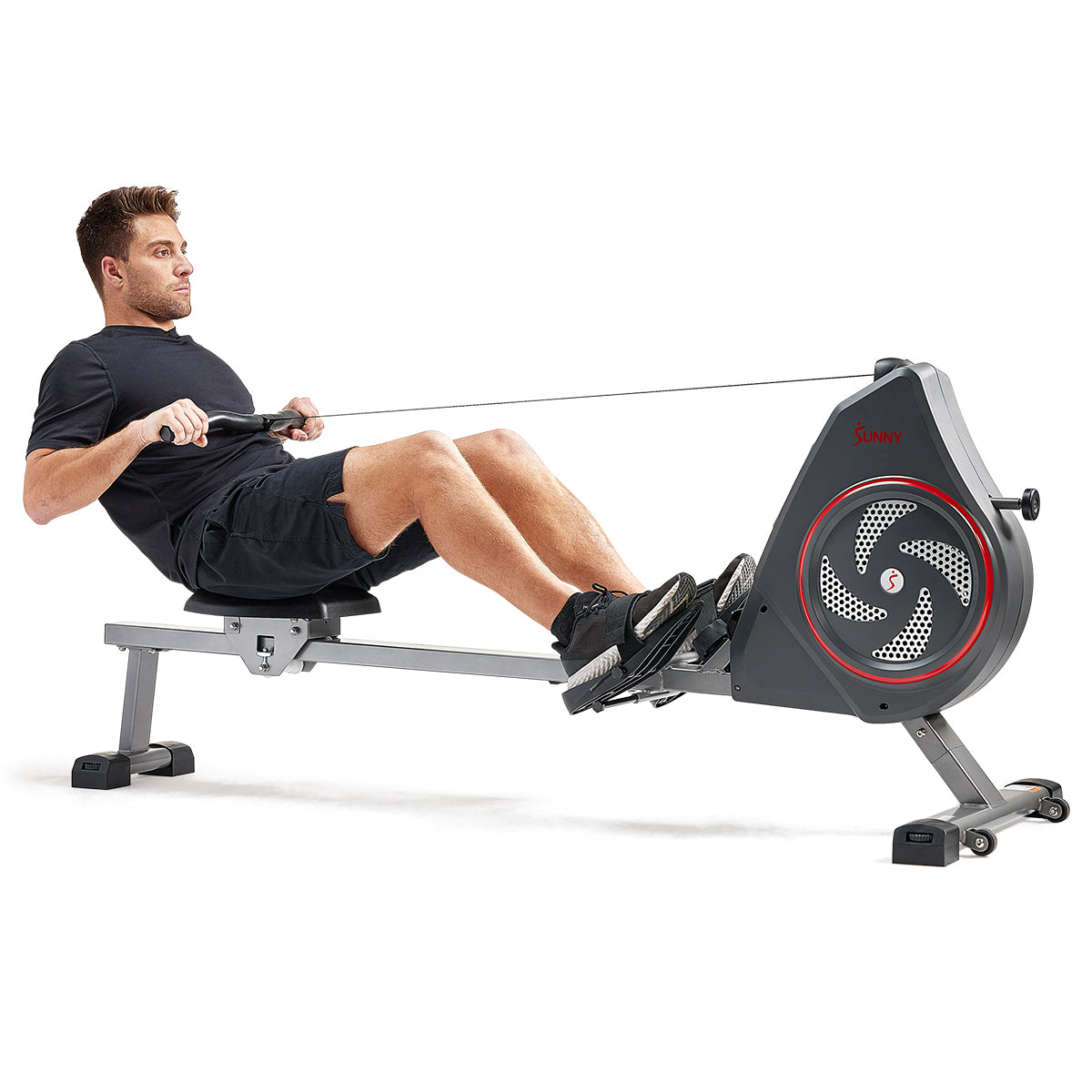 Premium Smart Air & Magnetic Resistance Rowing Machine for Home Gym - Full Body Workout for Cardio, Strength Training & Weight Loss