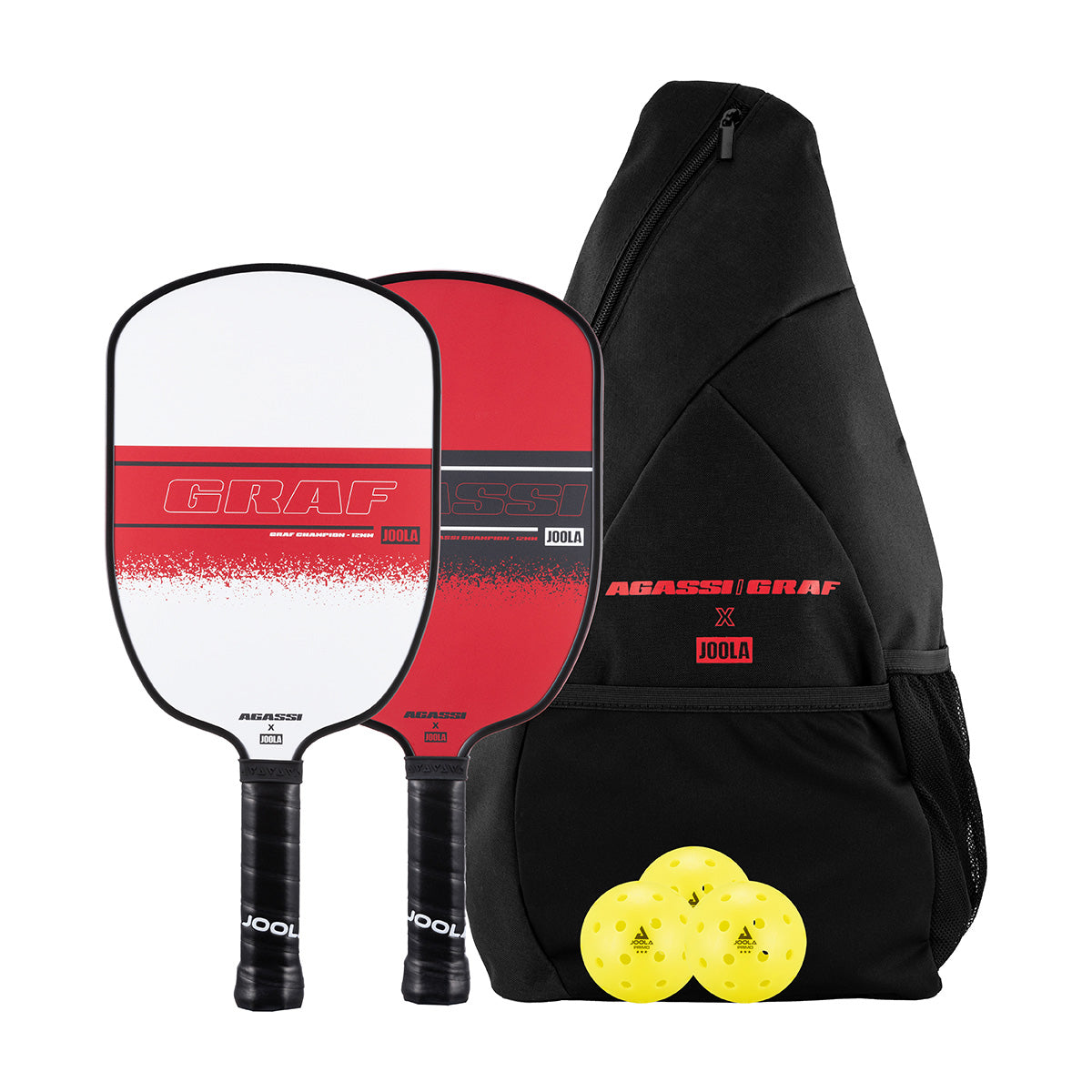 **JOOLA Agassi/Graf Champion Pickleball Paddle Set – Premium Graphite Paddles for Competitive & Recreational Play – Perfect for Tournaments, Backyard Games & Family Fun**