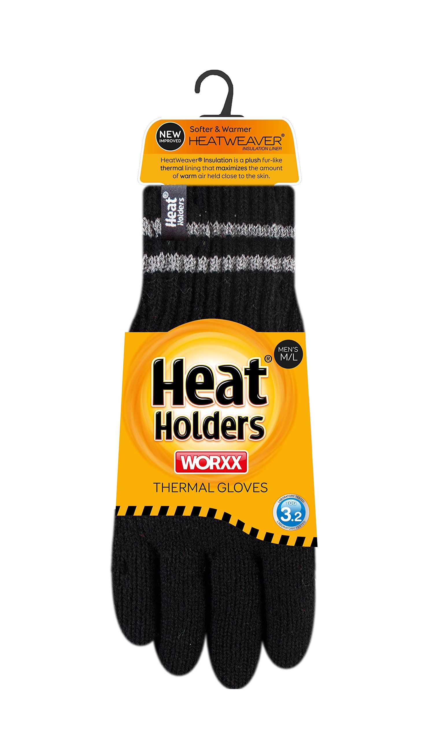 Heat Holders Men's Thermal Work Gloves - Winter Warmth for Outdoor Jobs, Snow Shoveling & Cold Weather Activities