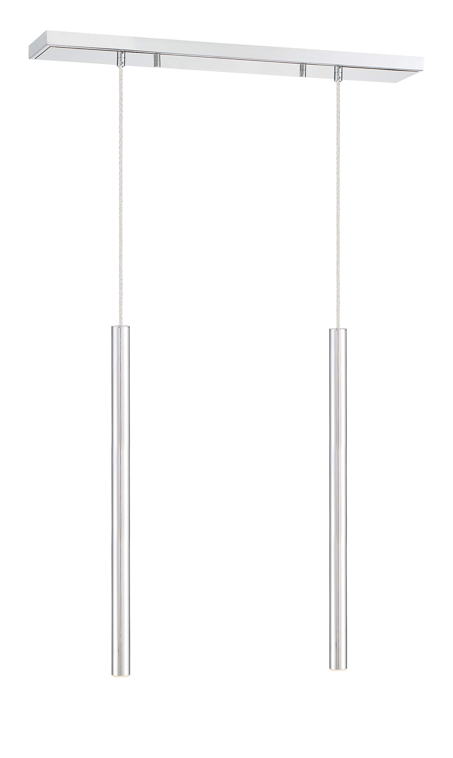 Forest 2-Light Chrome Island/Billiard Lighting Fixture - Perfect for Kitchen Islands, Game Rooms & Dining Areas