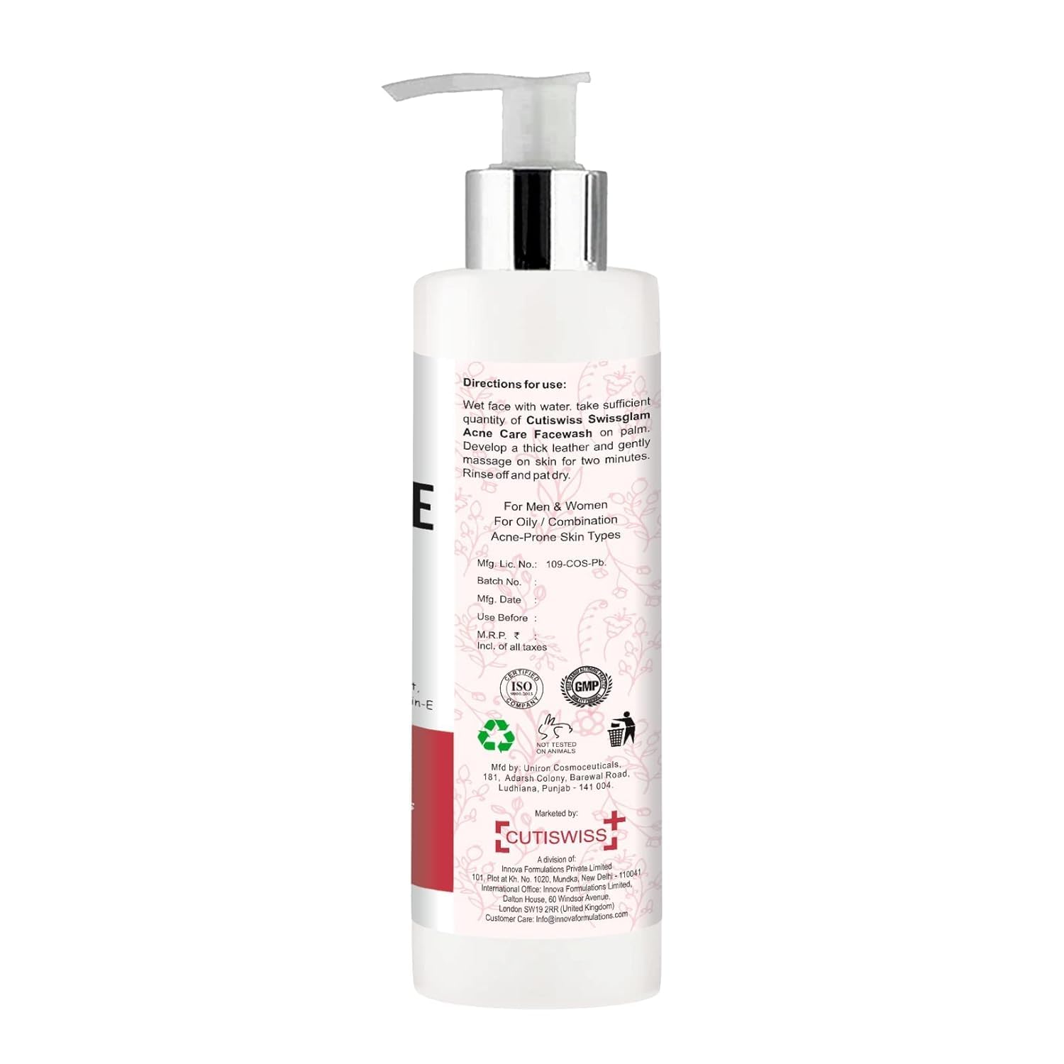 1% Salicylic Acid Face Wash for Oily, Dry & Acne-Prone Skin | Gentle Acne Treatment Cleanser - 100ml | Daily Deep Cleansing for Clear, Healthy Skin