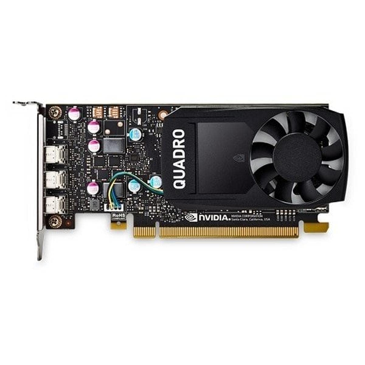 PNY Nvidia Quadro P400 2GB GDDR5 Single-Slot Graphics Card - 256 CUDA Cores, 64-bit, 3x Mini DisplayPort 1.4, 30W, PCIe 3.0 x16 - High/Low Profile Bracket (Renewed) | Ideal for CAD, Video Editing & Multi-Monitor Workstations