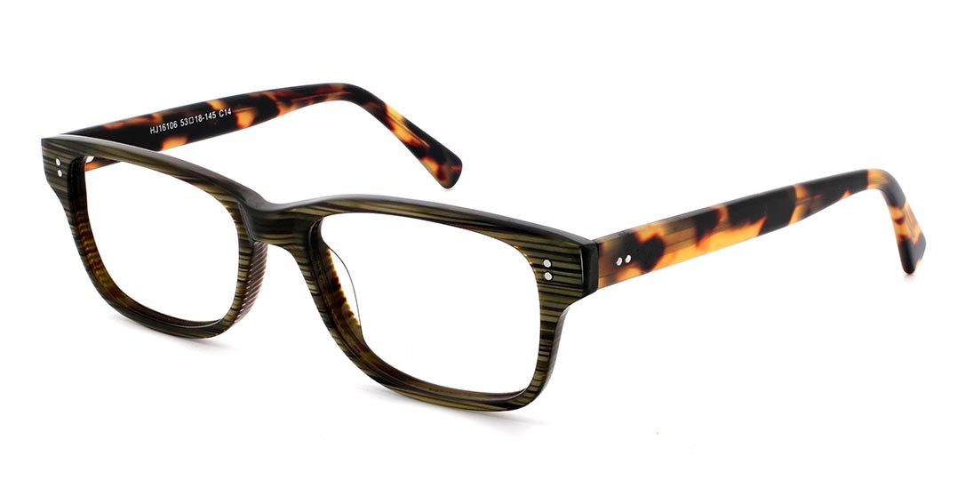 Stylish Plastic Eyeglasses HJ16106 - Lightweight & Durable Frames for Men & Women - Perfect for Reading, Driving & Fashion Accessories