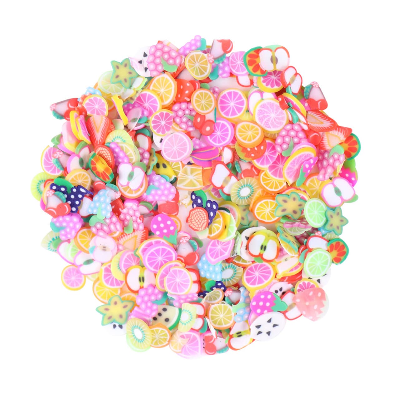 3200pcs Didiseaon Nail Art Decorations - Floral & Fruit Slice Clay Embellishments for DIY Nails, Scrapbooking & Craft Projects - Perfect for Nail Salons, Home Manicures & Creative Gift Making